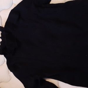 Lettuce leaf collar sweater, Black, PXL